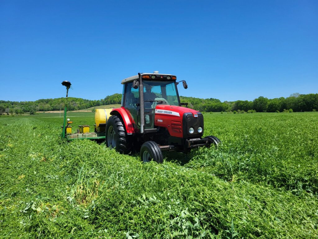 Tractor in a field